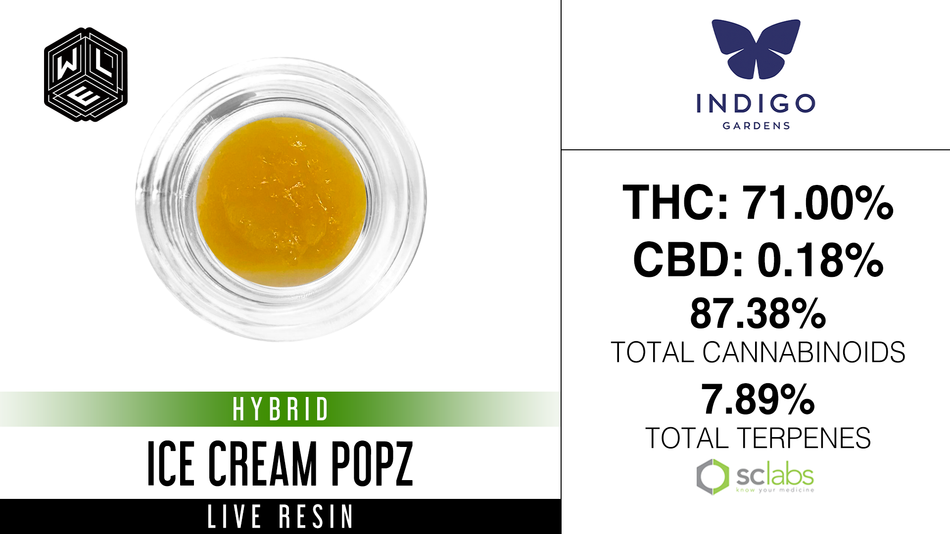 Photograph of product: WLE - Ice Cream Popz (H) - Live Resin Sugar Sauce 1g