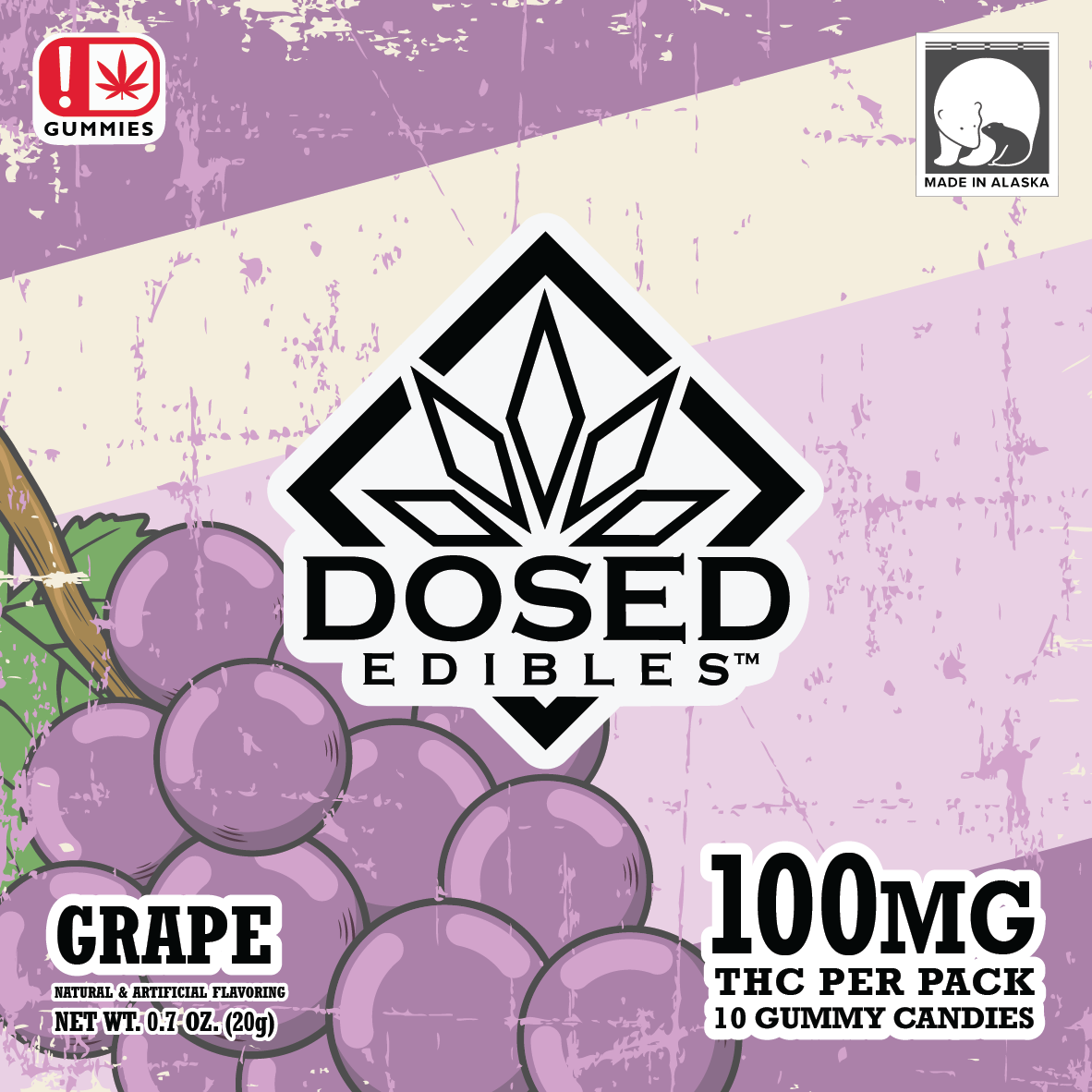 Photograph of product: 100mg Grape Gummies