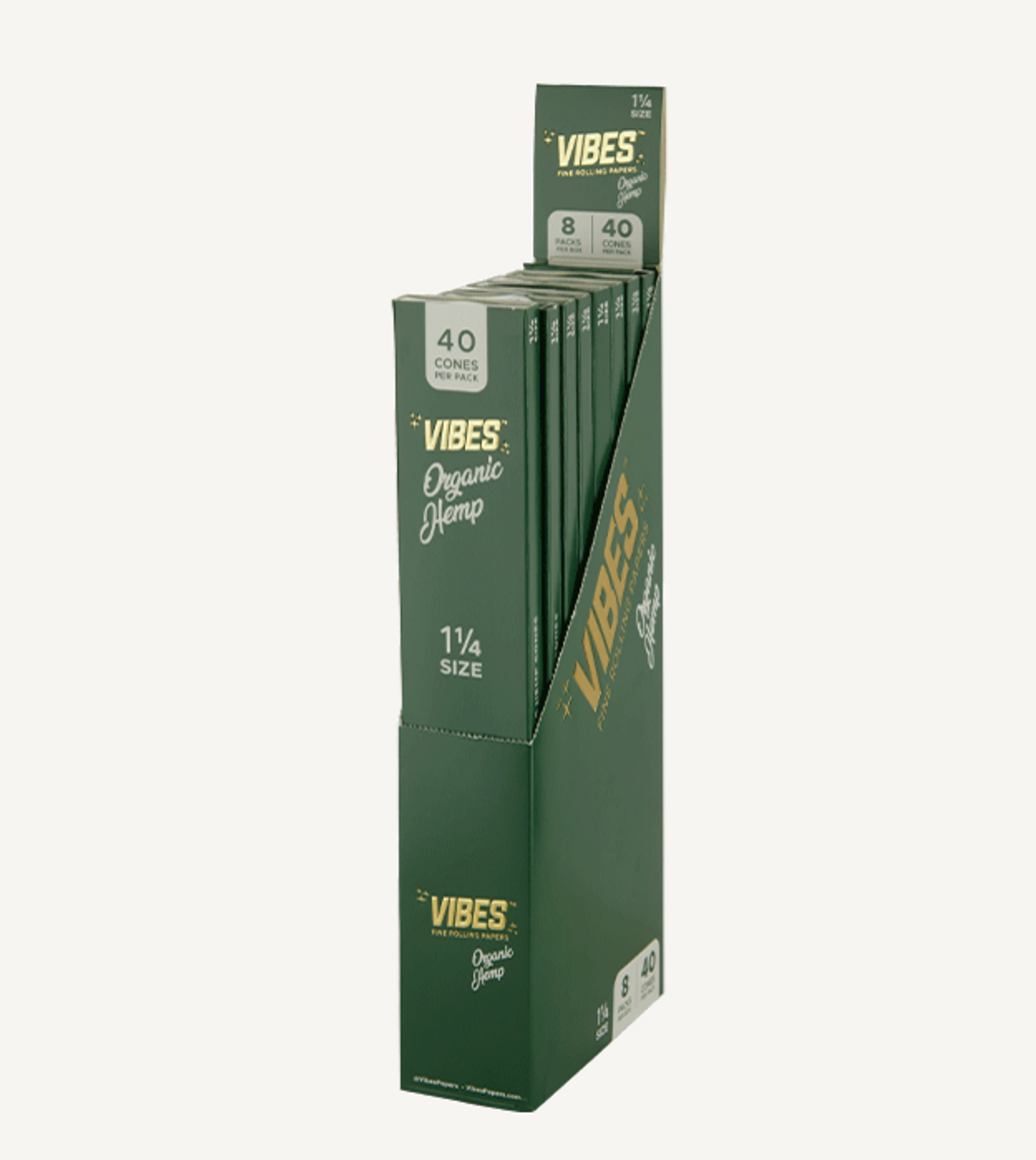 Photograph of product: Vibes - 40pk 1.25 Cones (Organic Hemp)