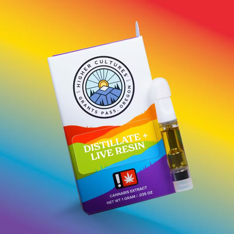 Photograph of product: Cartridge - 1g Higher Cultures Dist. + Live Resin - Tachibana