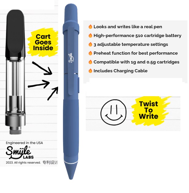 Photograph of product: SmyleLabs | Pen 510 Vape Cart Battery Blue $35
