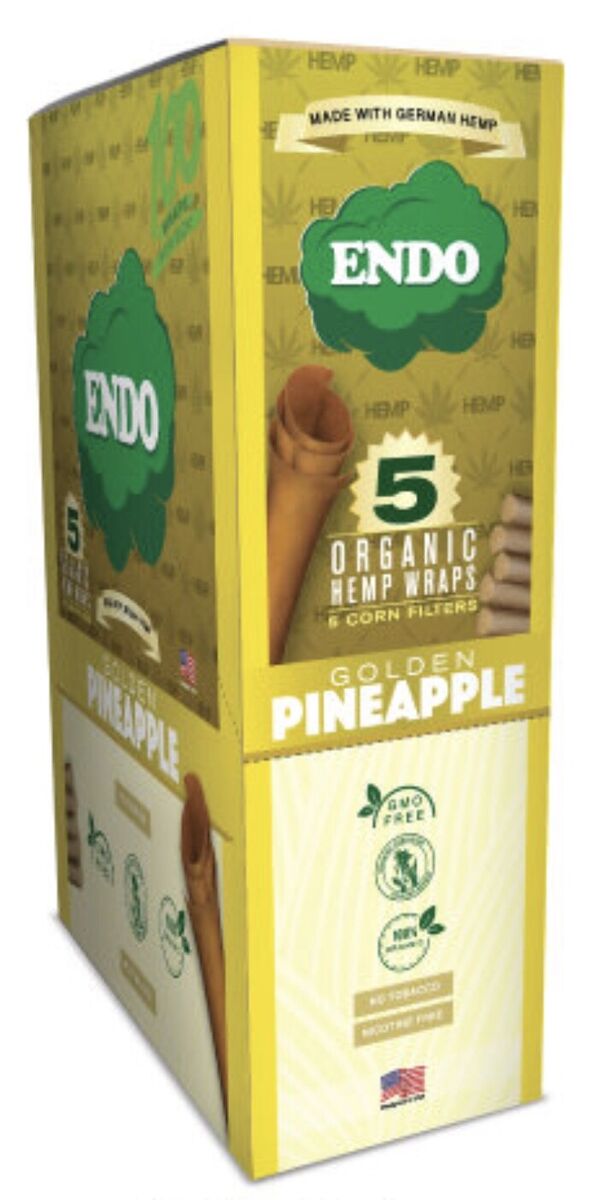 Photograph of product: ENDO | Hemp Wrap - Golden Pineapple (5 Pack) | PAPERS