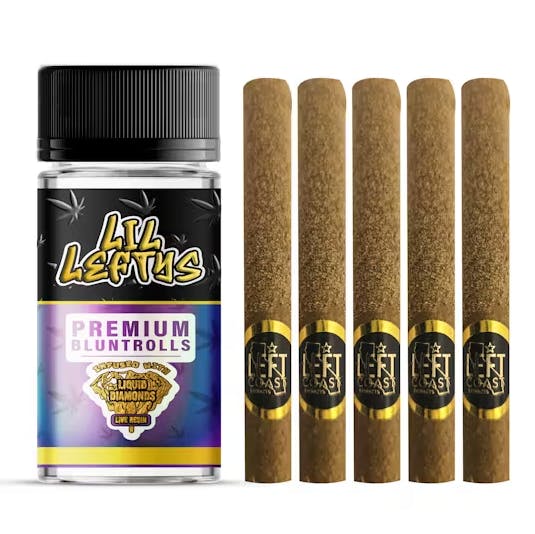 Photograph of product: Left Coast | Grape Cookie | Infused Pre-Roll 5pk