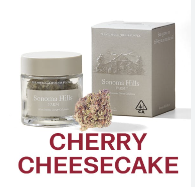 Photograph of product: Cherry Cheesecake (I) Sun Grown 3.5g 8th - Sonoma Hills Farm