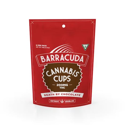 Photograph of product: Barracuda 200mg Cups - Death by Chocolate