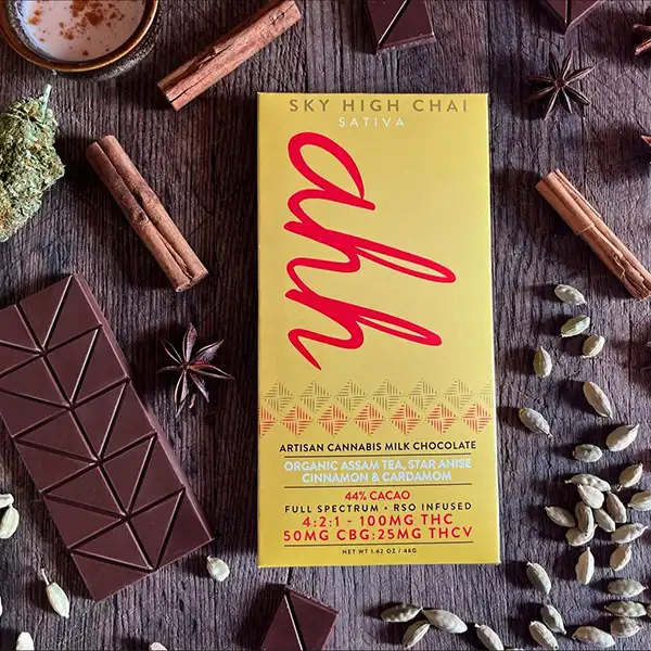 Photograph of product: 4:2:1 Sky High Chai CBG & TH-ouiV Chocolate Bar | TAX INCLUDED