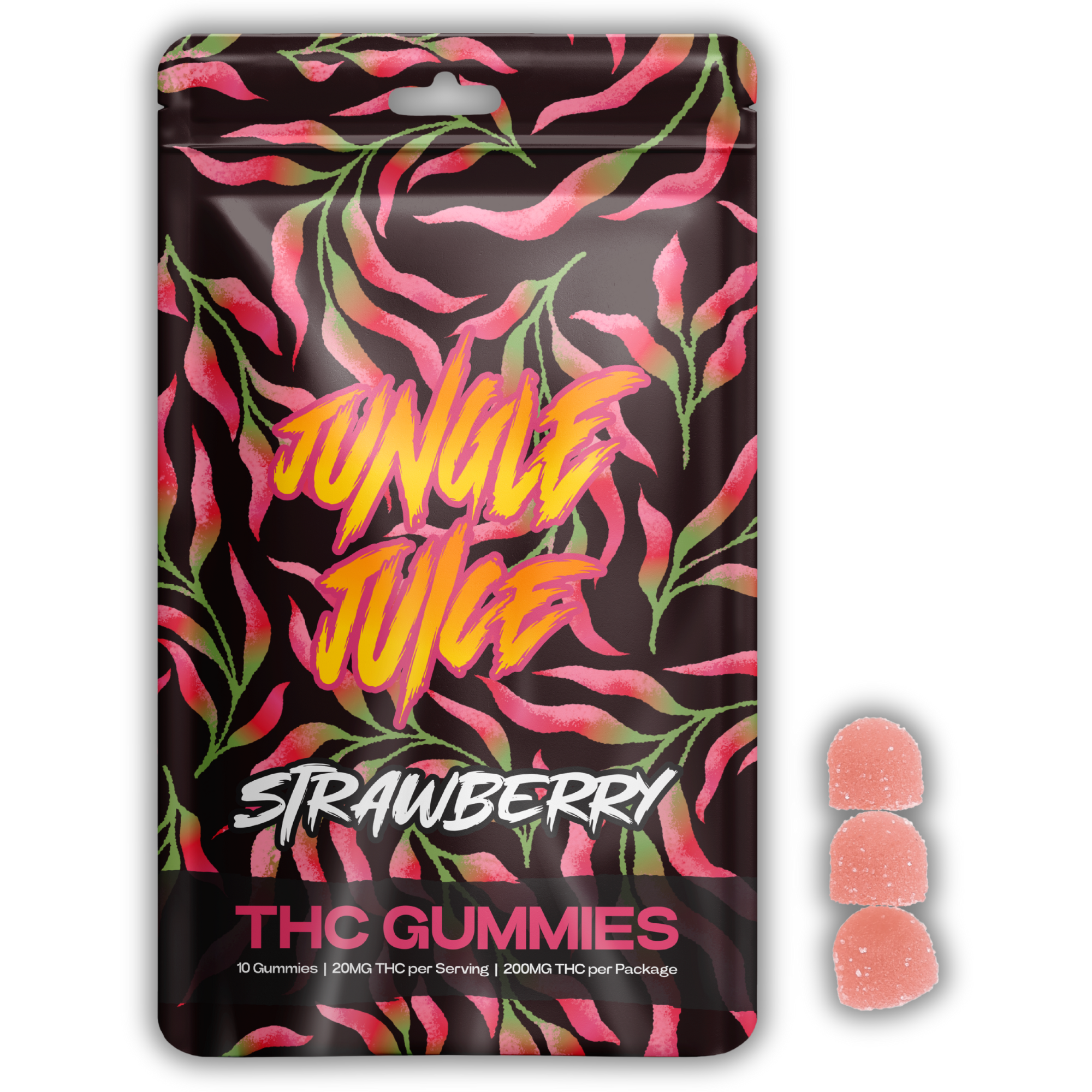 Photograph of product: Jungle Juice | Gummy | Strawberry | 200mg
