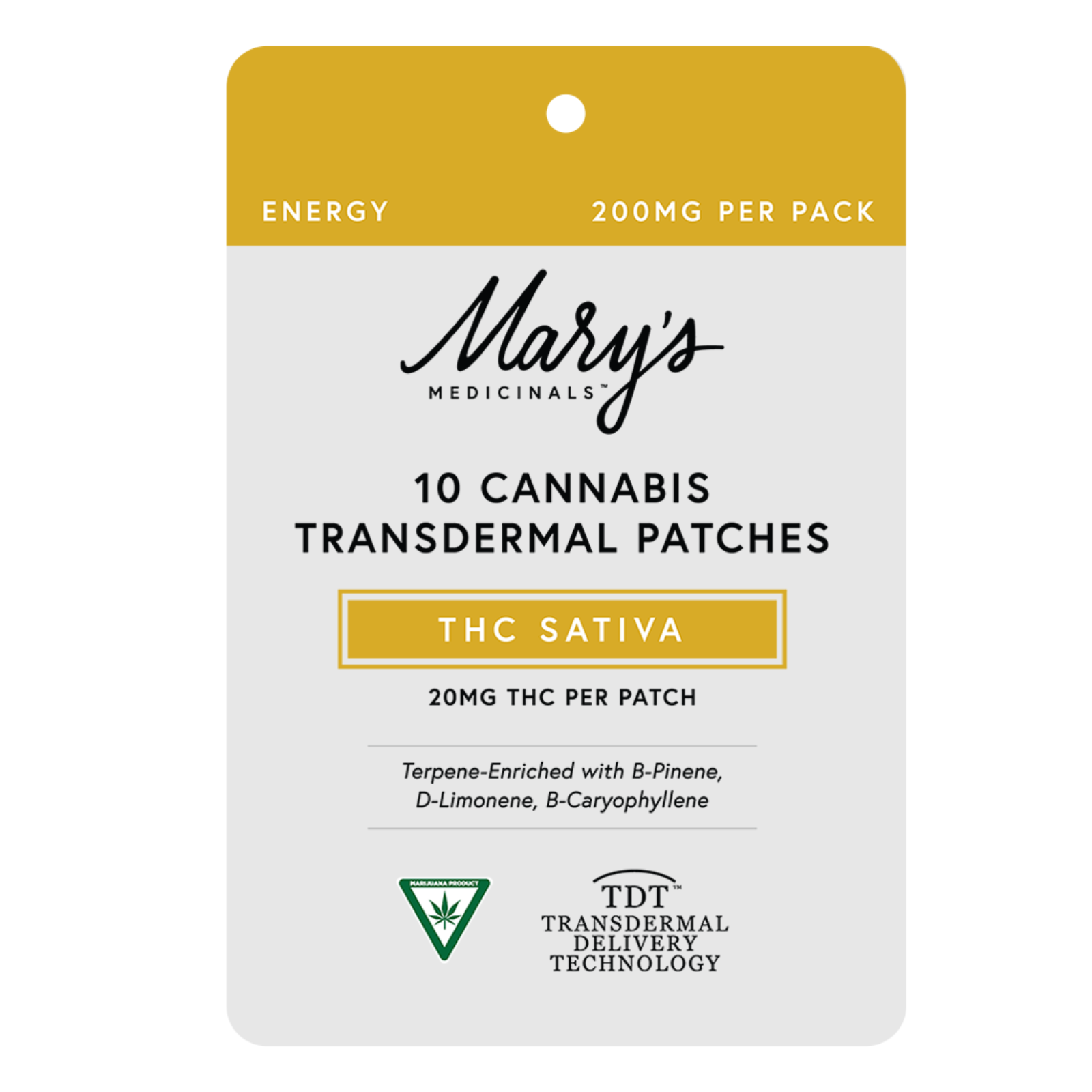 Photograph of product: Mary's Medicinals | Oui'd ENERGY Transdermal Patches | 20mg | 10ct | 200mg