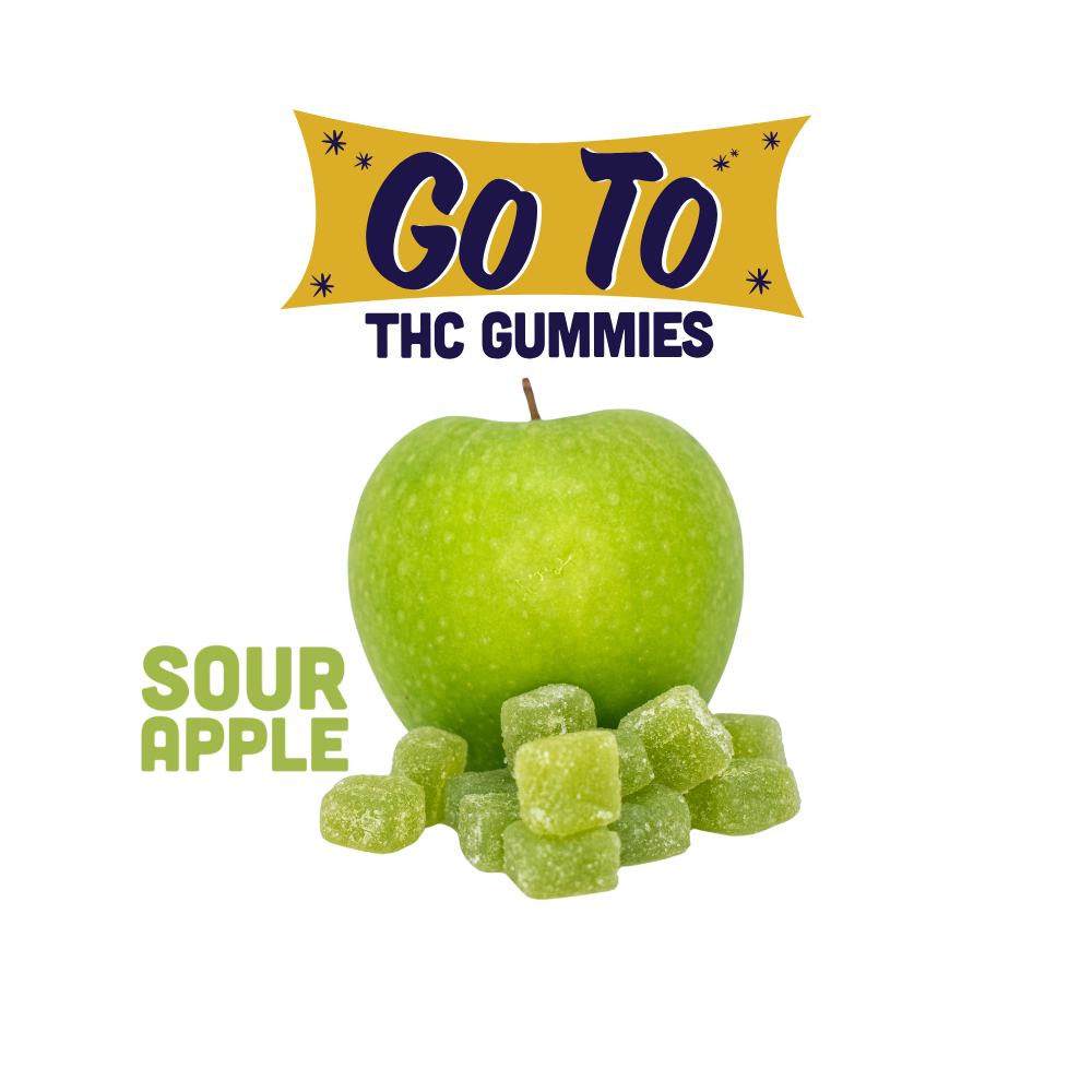 Photograph of product: Sour Apple Gummies 20pk / 100mg