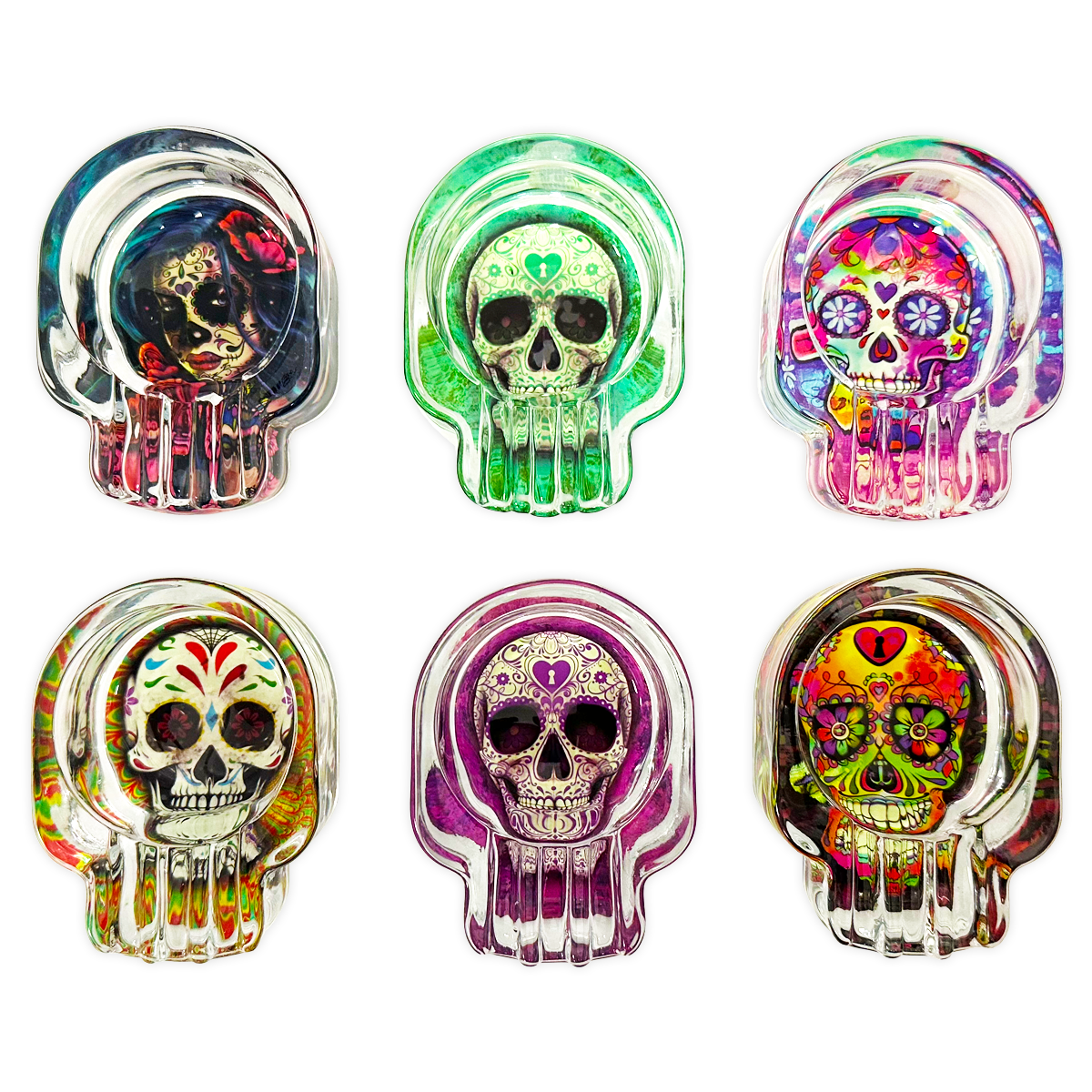 Photograph of Product: Smokezilla Skull Glass Ashtray