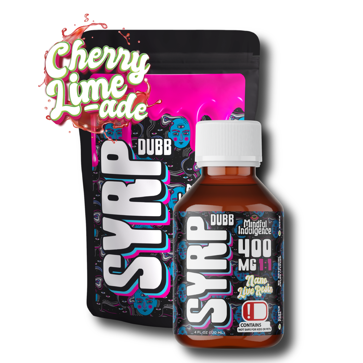 Photograph of product: Cherry Limeade - 400mg Mindful Indulgence DUBBS 1:1 Nano Live Resin Terp Syrup
