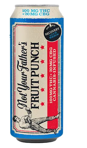 Photograph of product: Fruit Punch | 16OZ Soda 100MG + CBG | Not Your Father's