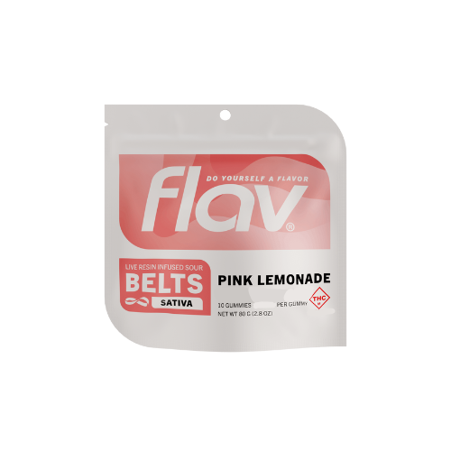 Photograph of product: Pink Lemonade Live Resin Sour Belts (500mg)