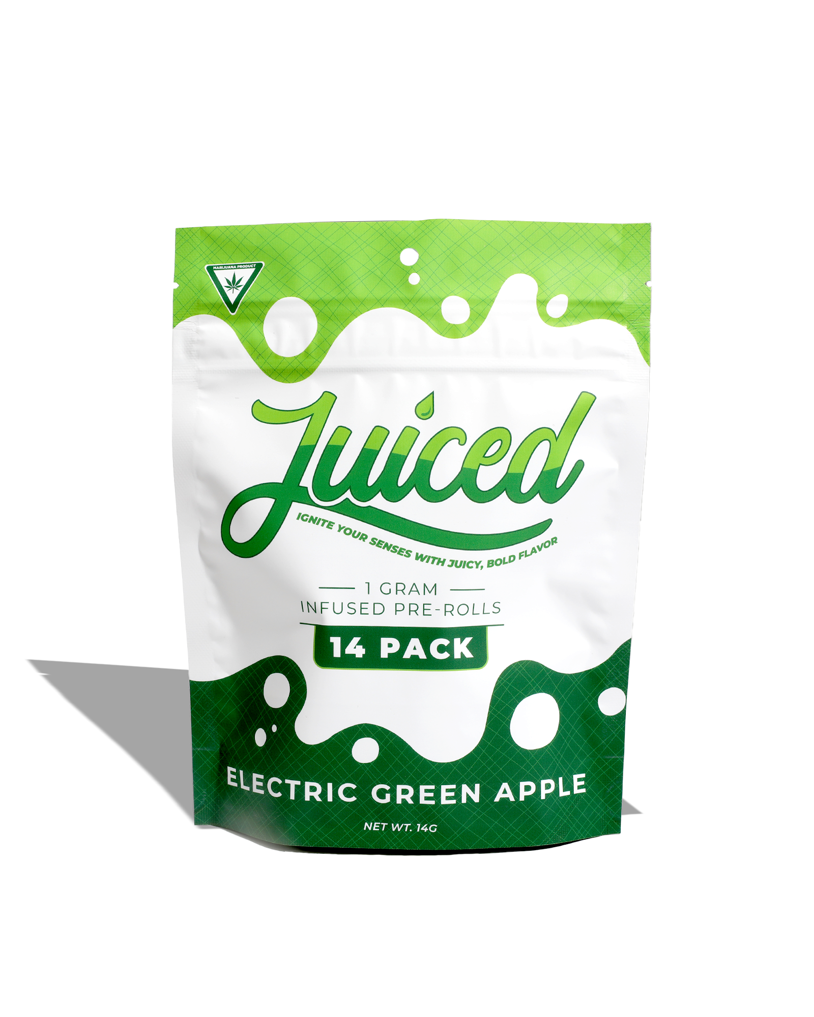 Photograph of Product: Electric Green Apple Infused Preroll 14-pack