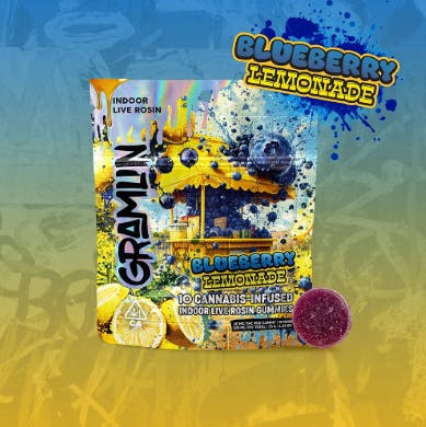 Photograph of product: Gramlin - Edibles - Blueberry Lemon - 100MG