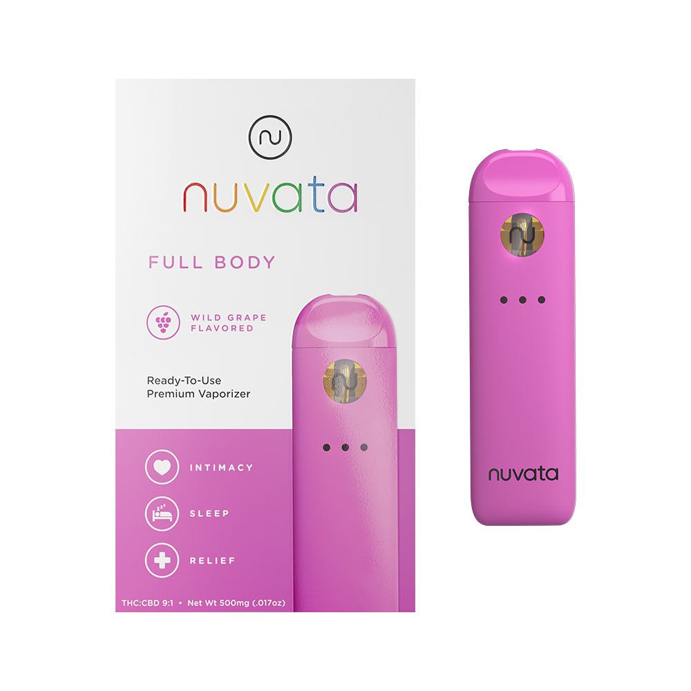 Photograph of product: Nuvata - Disposable Vape Full Body Wild Grape 9:1 TH-oui:CBD - .5g