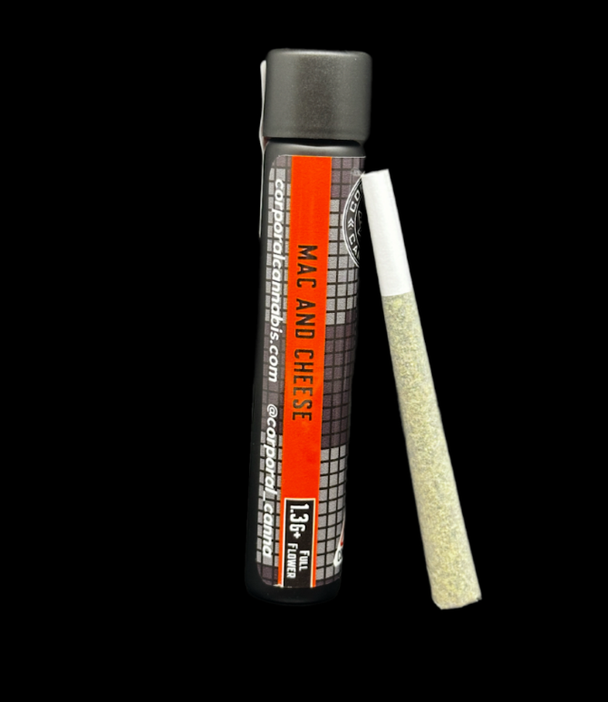 Photograph of product: Corporal Oui'd: Mac and Cheese Pre-roll