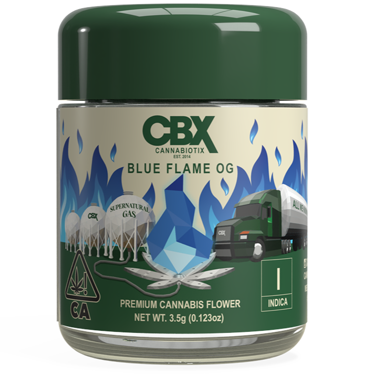 Photograph of product: Blue Flame OG 3.5g Jar - CBX