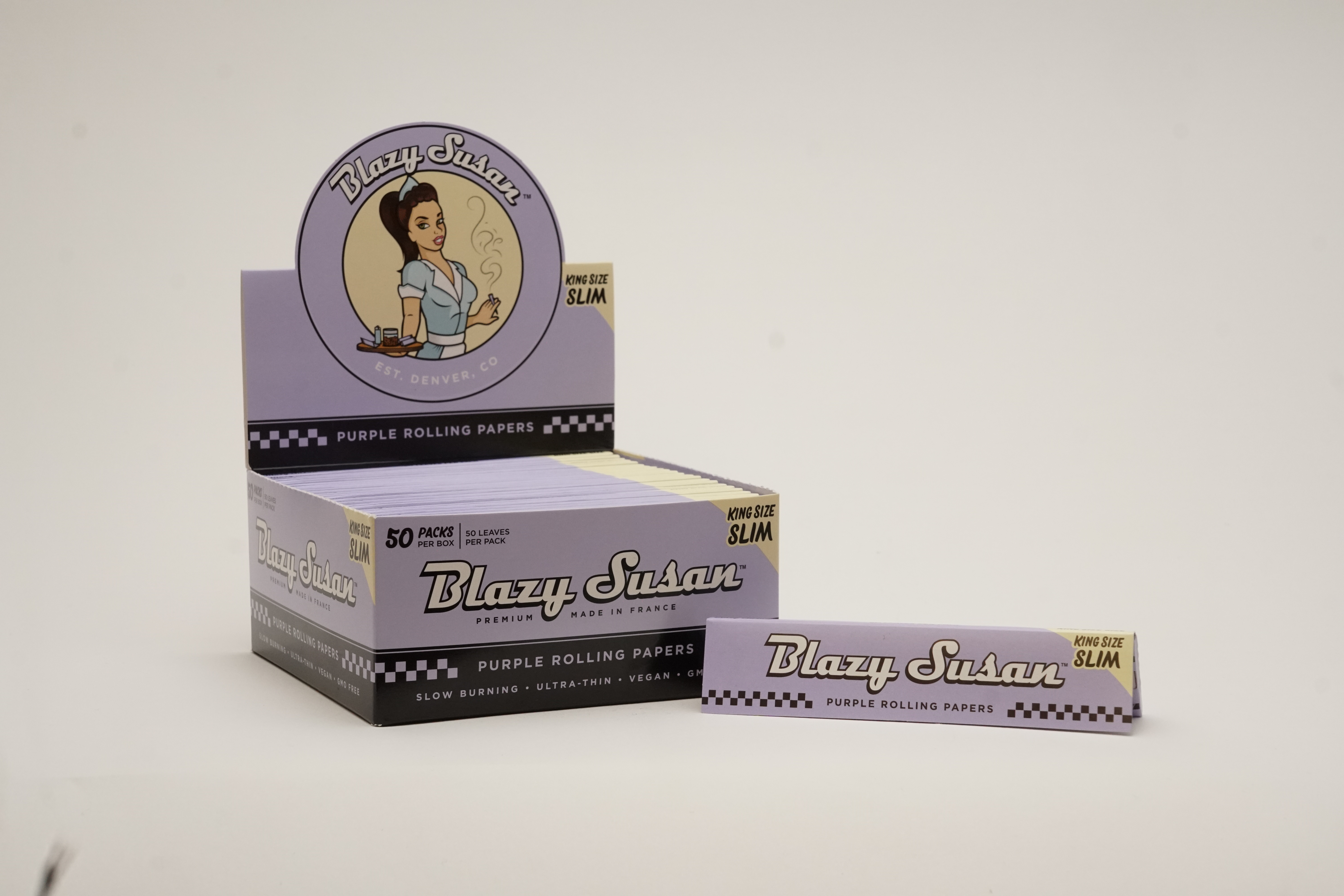 Photograph of product: Rolling Papers - King size, purple, slim