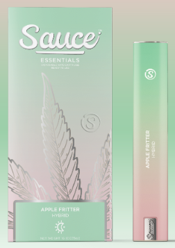 Photograph of product: Sauce Essentials | Live Resin Disposable Pen Apple Fritter | Hybrid