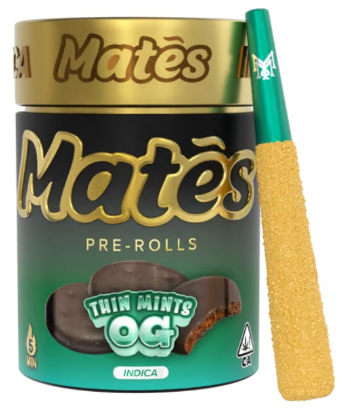 Photograph of product: THIN MINTS OG .6G 5 PACK LIVE RESIN INFUSED PREROLLS - 3 G - 5 PACK