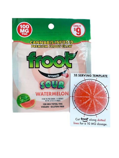 Photograph of product: Sour Watermelon Gummy  | Single 100mg - Sales Floor