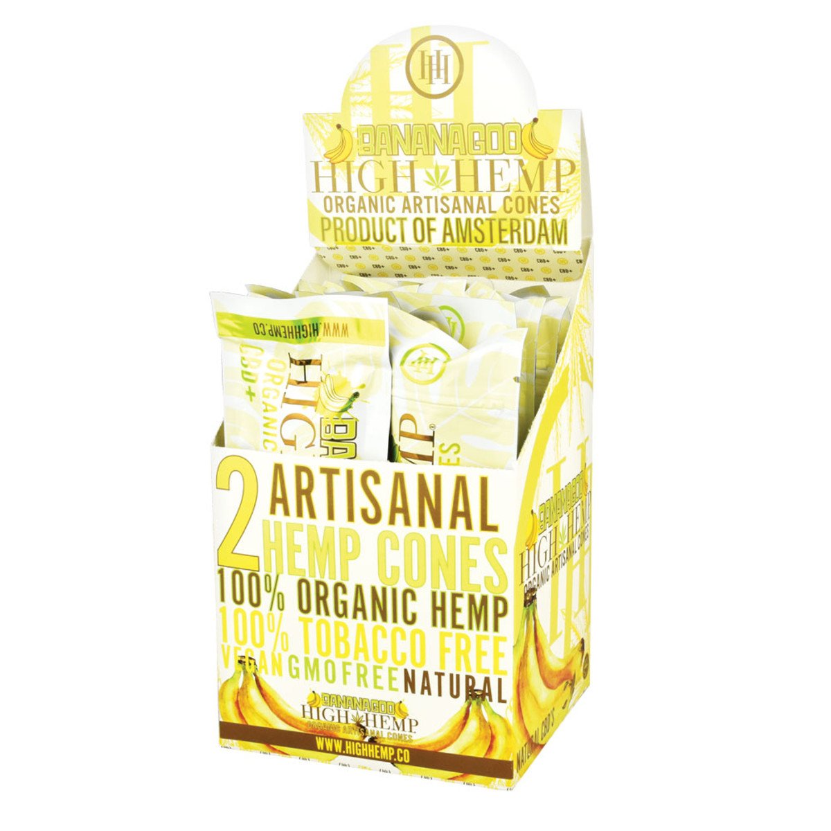 Photograph of product: High Hemp Organic Artisanal Cones - Bananagoo