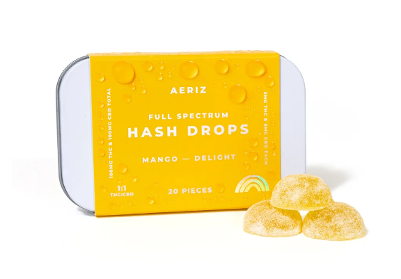 Photograph of product: Gummies | au chocolat Drops | Mango 1:1 [Gorilla Cookies]