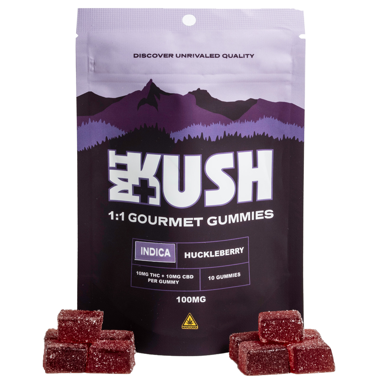 Photograph of product: au chocolat Oil Huckleberry Oui'd Gummies 1:1 | 10pk