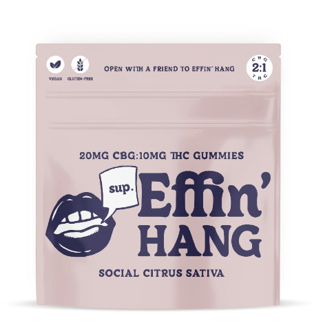 Photograph of product: Effin Gummies 10pk/100mg- Social Citrus (Hang) 2:1 CBG:TH-oui