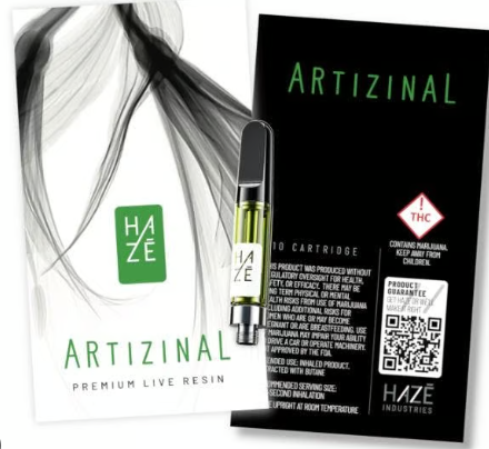 Photograph of product: Haze - Live Resin Cartridge - Zeetah Pizz (H)