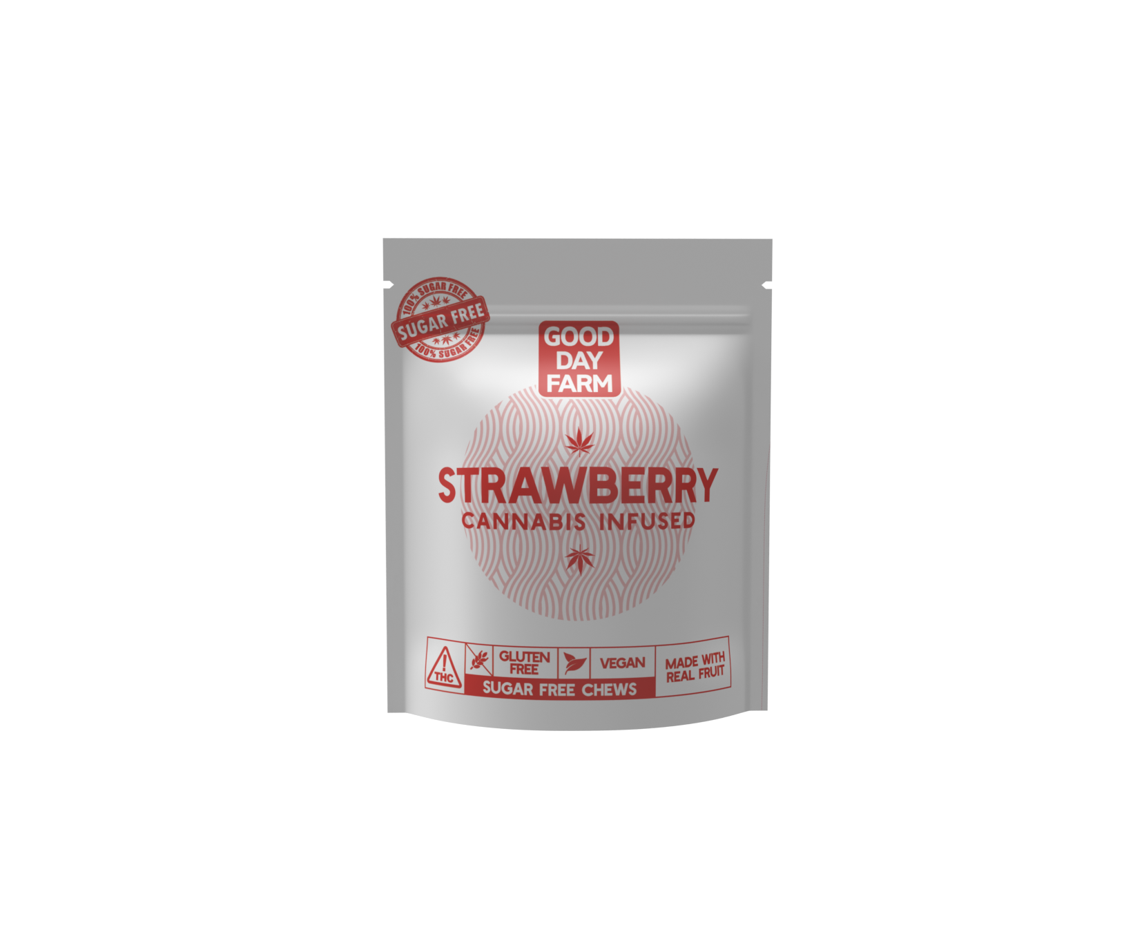 Photograph of product: SUGAR FREE STRAWBERRY | GUMMY | 10 PACK | 20MG