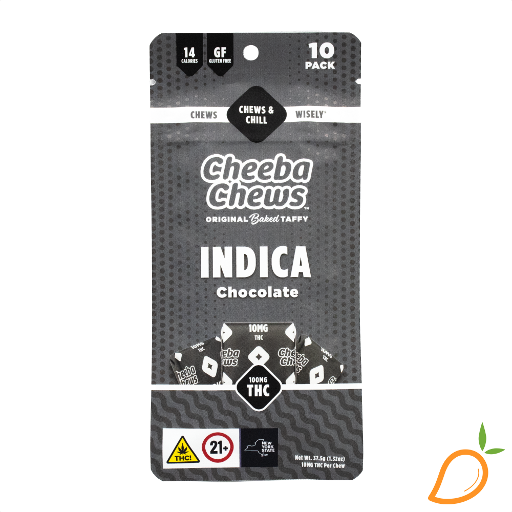 Photograph of product: 100mg Oui'd Chocolate Taffy Cheeba Chews