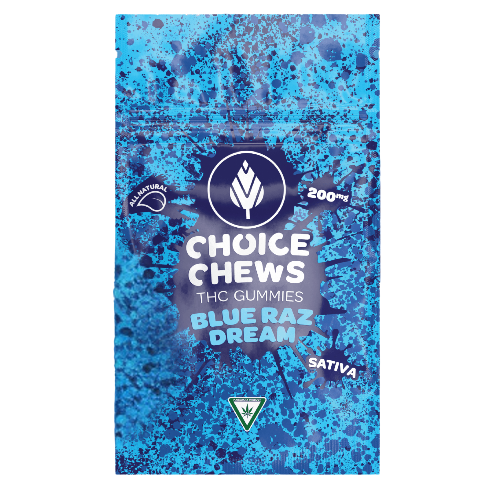 Photograph of product: Choice Chews | Blue Raz Dream | 200mg Gummies