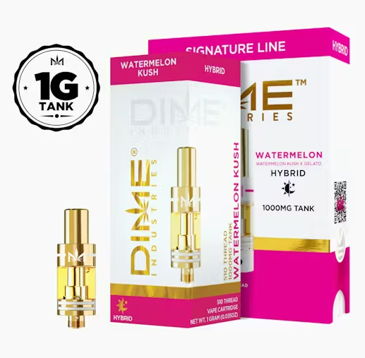 Photograph of product: Dime - Cartridge - (H) - Watermelon Kush