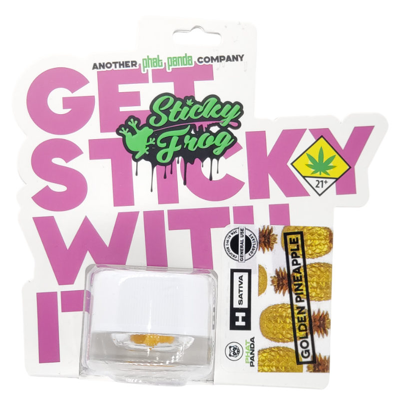 Photograph of product: Sticky Frog CON Golden Pineapple Hydrocarbon Extract Sugar 1g