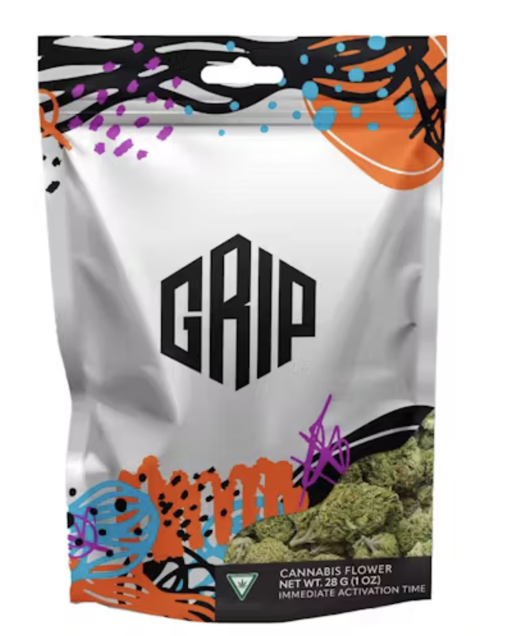 Photograph of product: (E) GRIP: Sour Peaches  Prepackaged Flower (H) - 70.0g