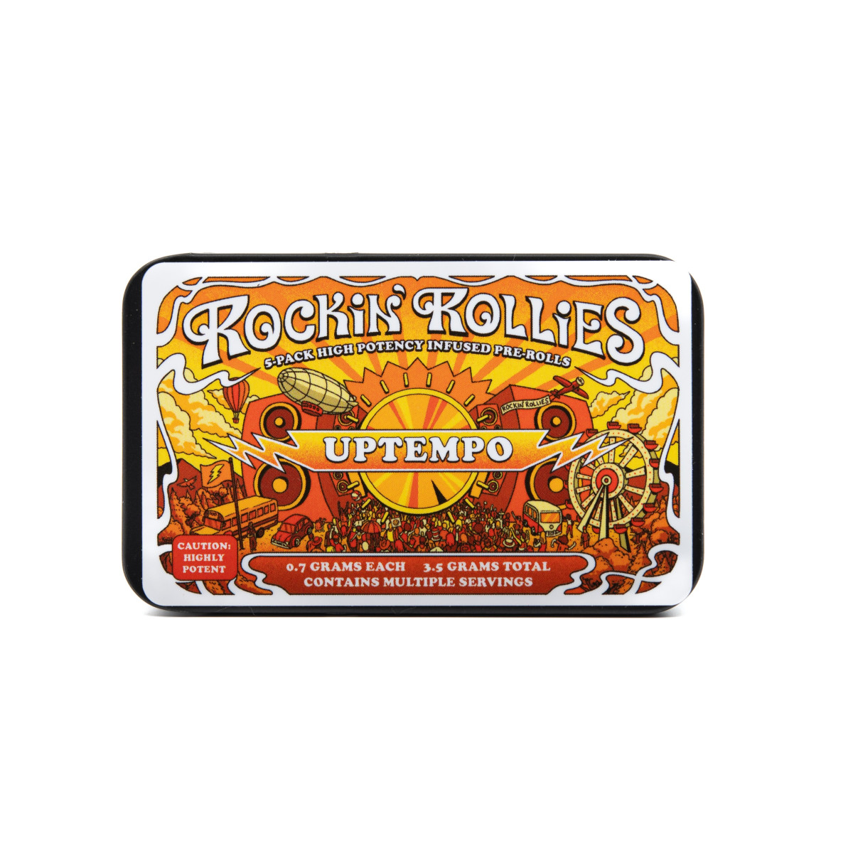 Photograph of product: Pre-Roll Multipack | Distillate-Infused | 5 x 0.7g | Uptempo