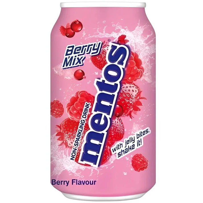 Photograph of product: Exotic - Mentos Berry Mix w/ Jelly Bites 340ml (Korea)