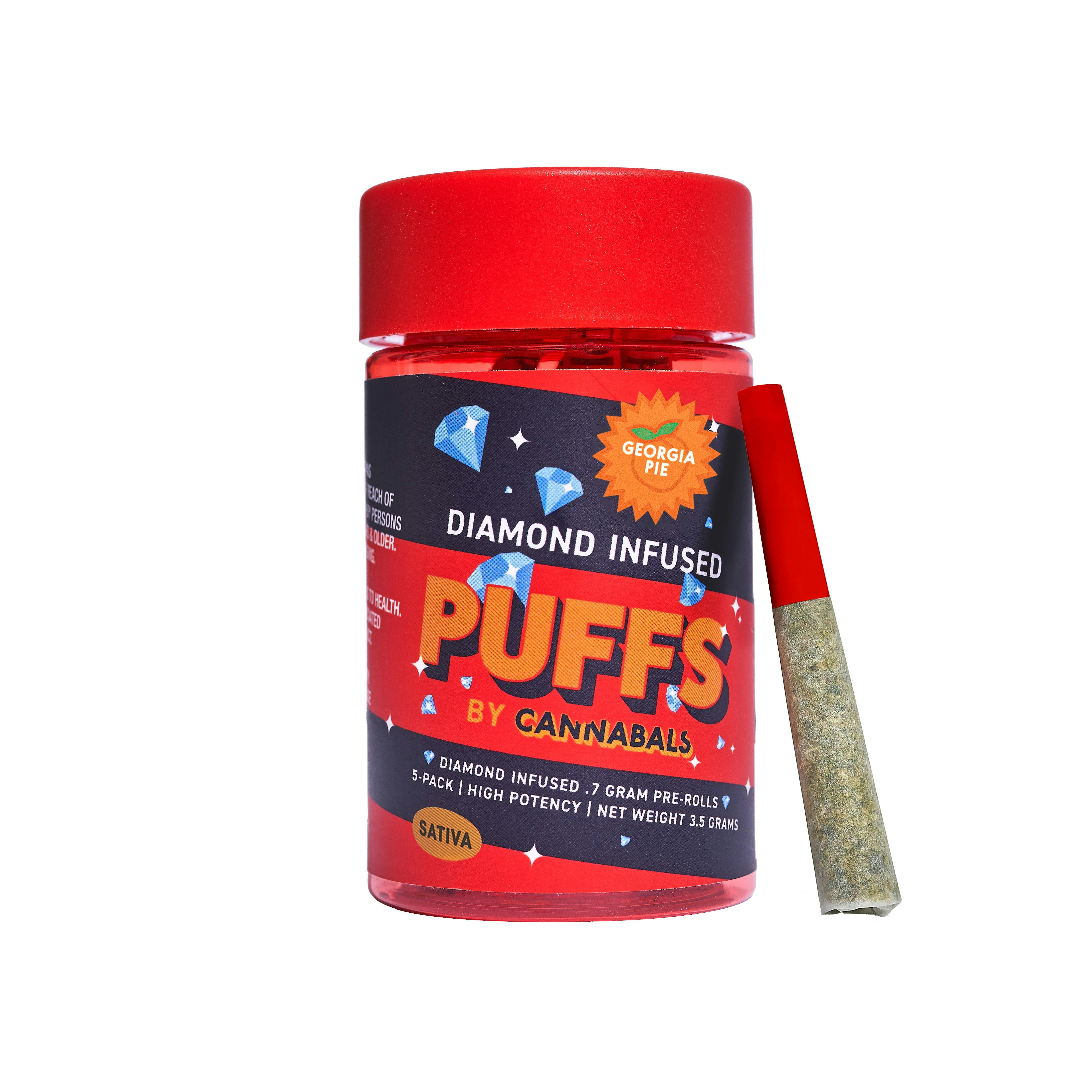 Photograph of product: Cannabals Georgia Pie 7pk Diamond Infused Prerolls