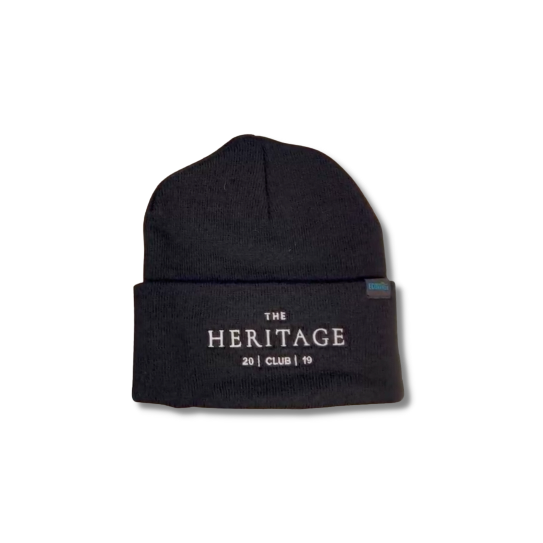 Photograph of product: Roll-up Beanie - Black - The Heritage Club