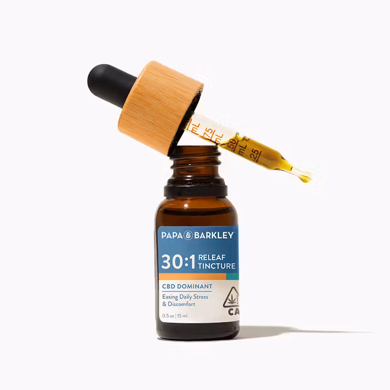 Photograph of product: Releaf Tincture 30:1 CBD:TH-oui 15ml | Papa & Barkley