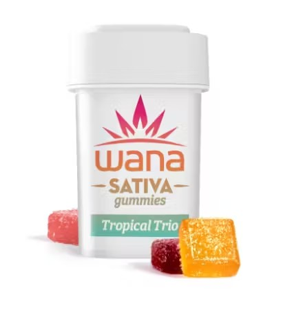 Photograph of product: Wana | Classic Gummies | Tropical Trio | 100mg
