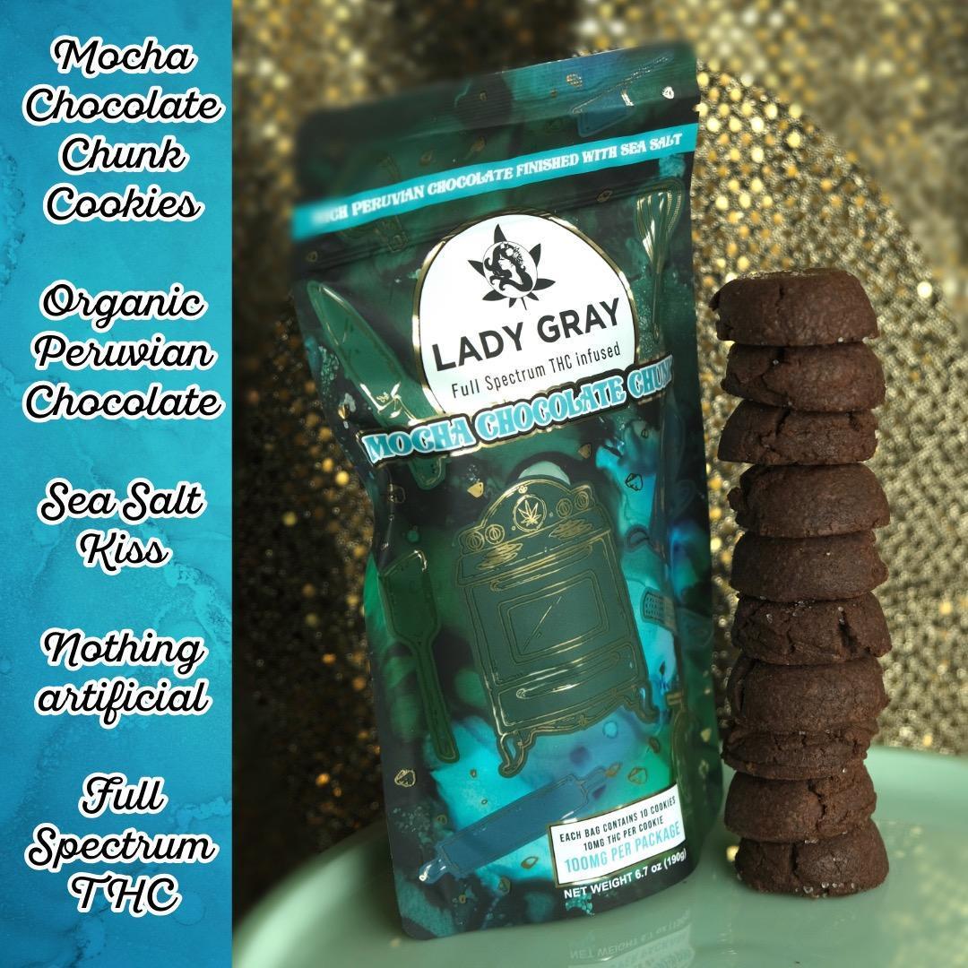 Photograph of product: Mocha Chocolate Chunk Cookies 10pk - 100mg
