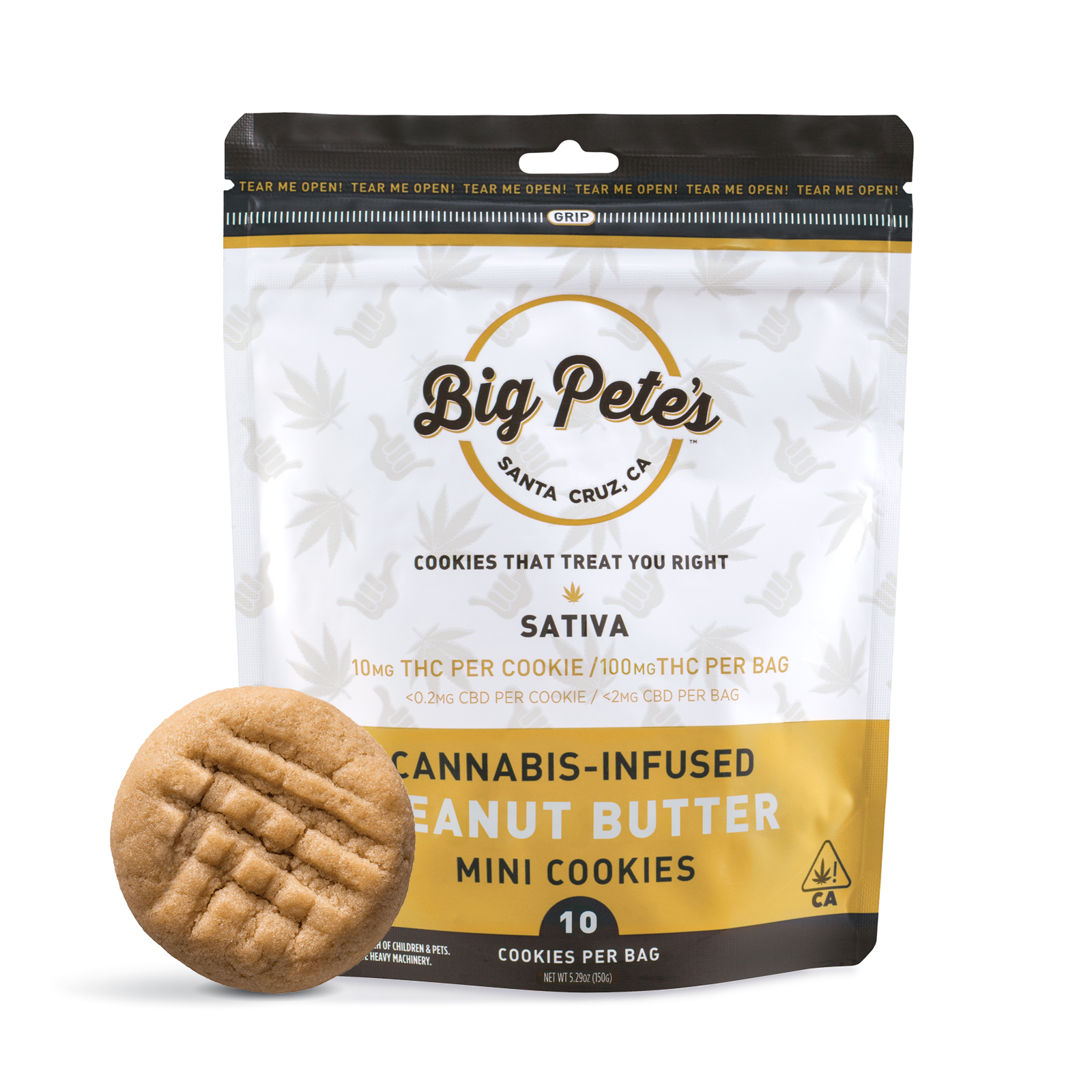 Photograph of product: Oui'd Peanut Butter Mini Cookies 10-pack