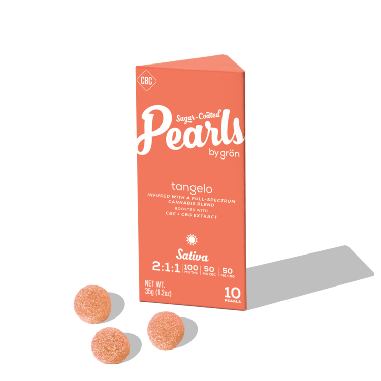 Photograph of product: Gron 100mg 2:1:1 Tangelo Pearls