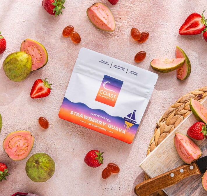 Photograph of product: Gummies - Strawberry Guava - Live Rosin - 20 pcs - 100mg