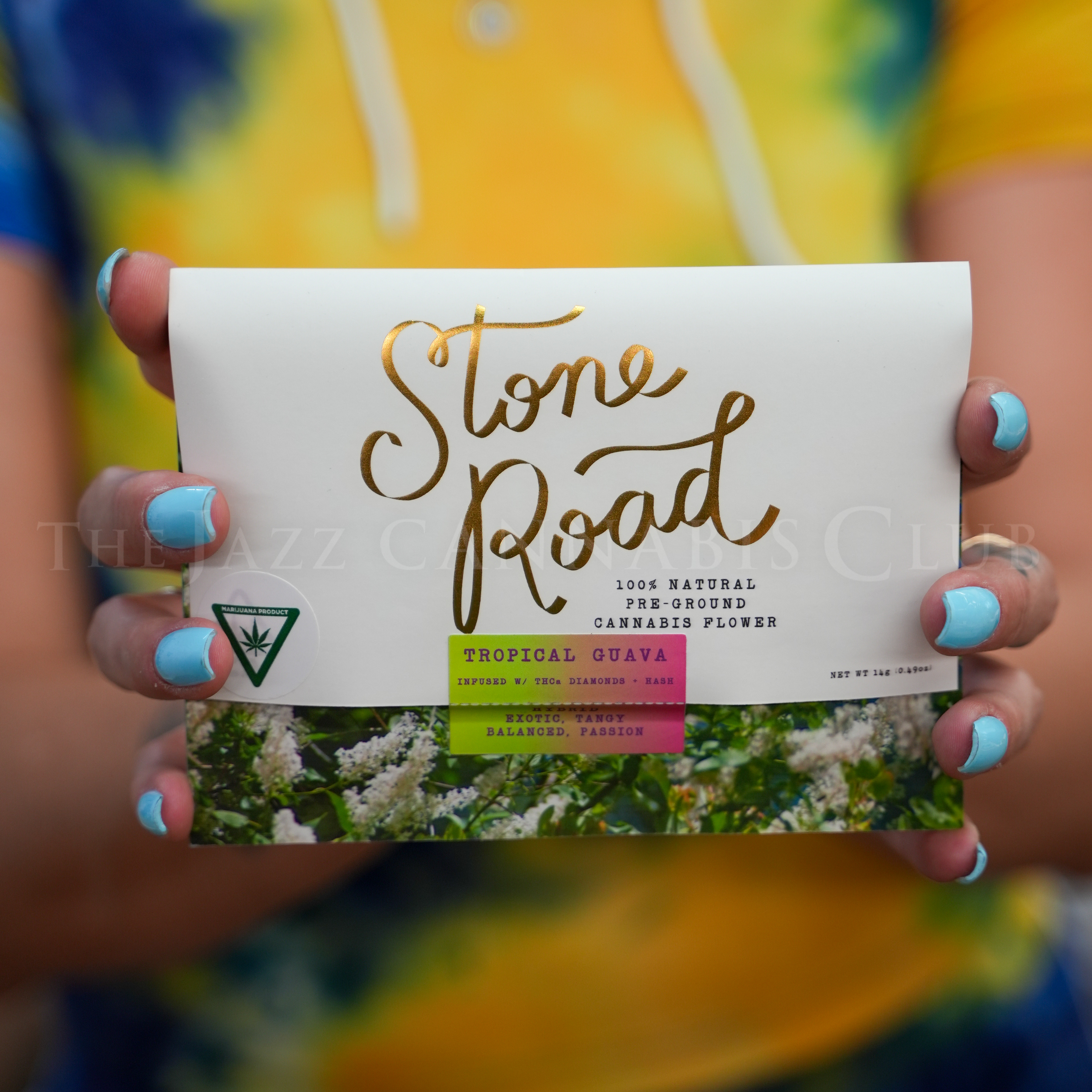 Photograph of product: Stone Road - Tropical Guava Roll Your Own Pouch Pre Ground Infused Flower - 14g