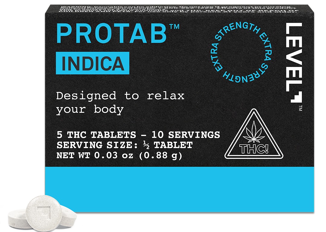 Photograph of product: Level | PROTAB | Oui'd | 10mg TH-oui / Serving | 5 Tablets