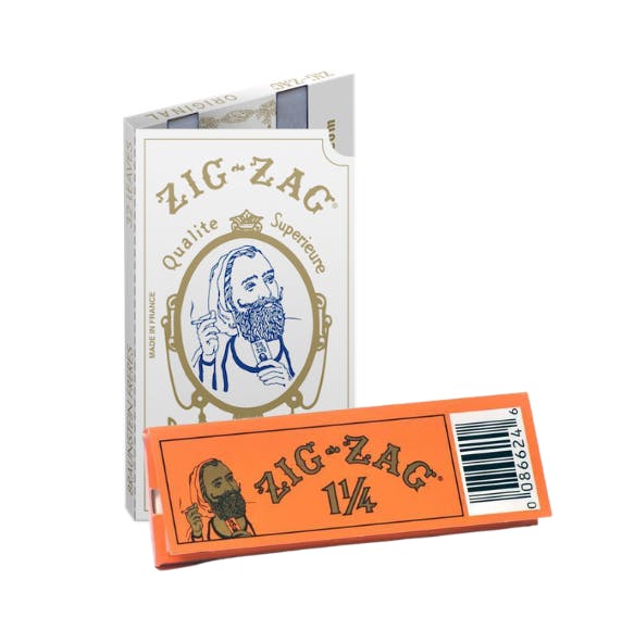 Photograph of product: Zig Zag Papers 21+ - 1 1/4 Unbleached w/Tips